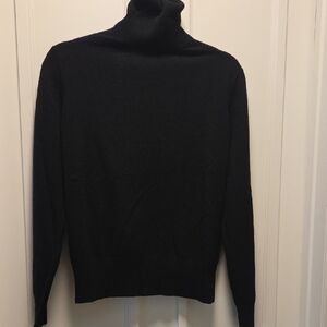 Lord & Taylor Classic Black Turtleneck Sweater